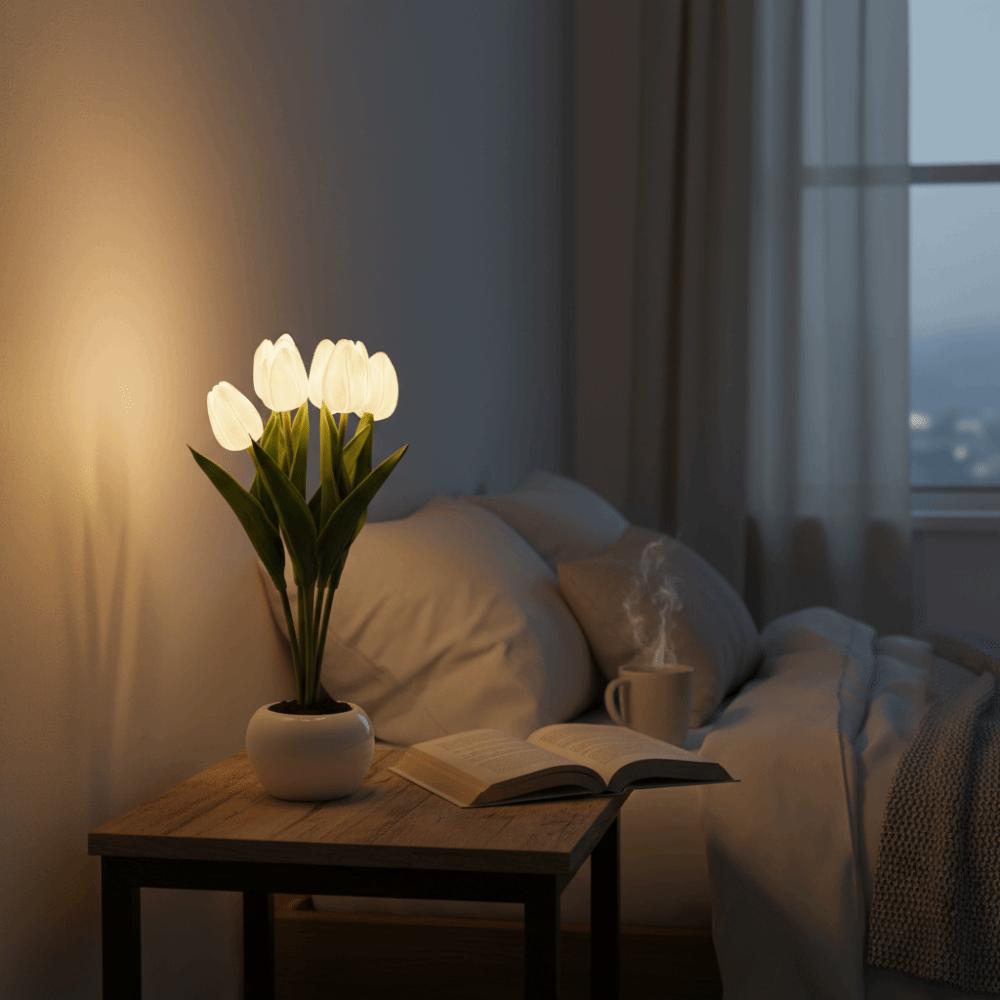 Nachtlicht LED Tulpenlampe LED Licht Simulationsblumenlampe Tulpen-Tischlampe Tischdekoration