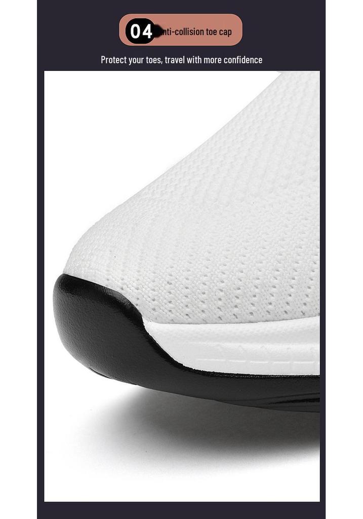 8219 Unisex Height-Boosting Flyknit Running Shoes with Thick Soles, Breathable Mesh, Perfect for Spring and Summer Casual Sports.