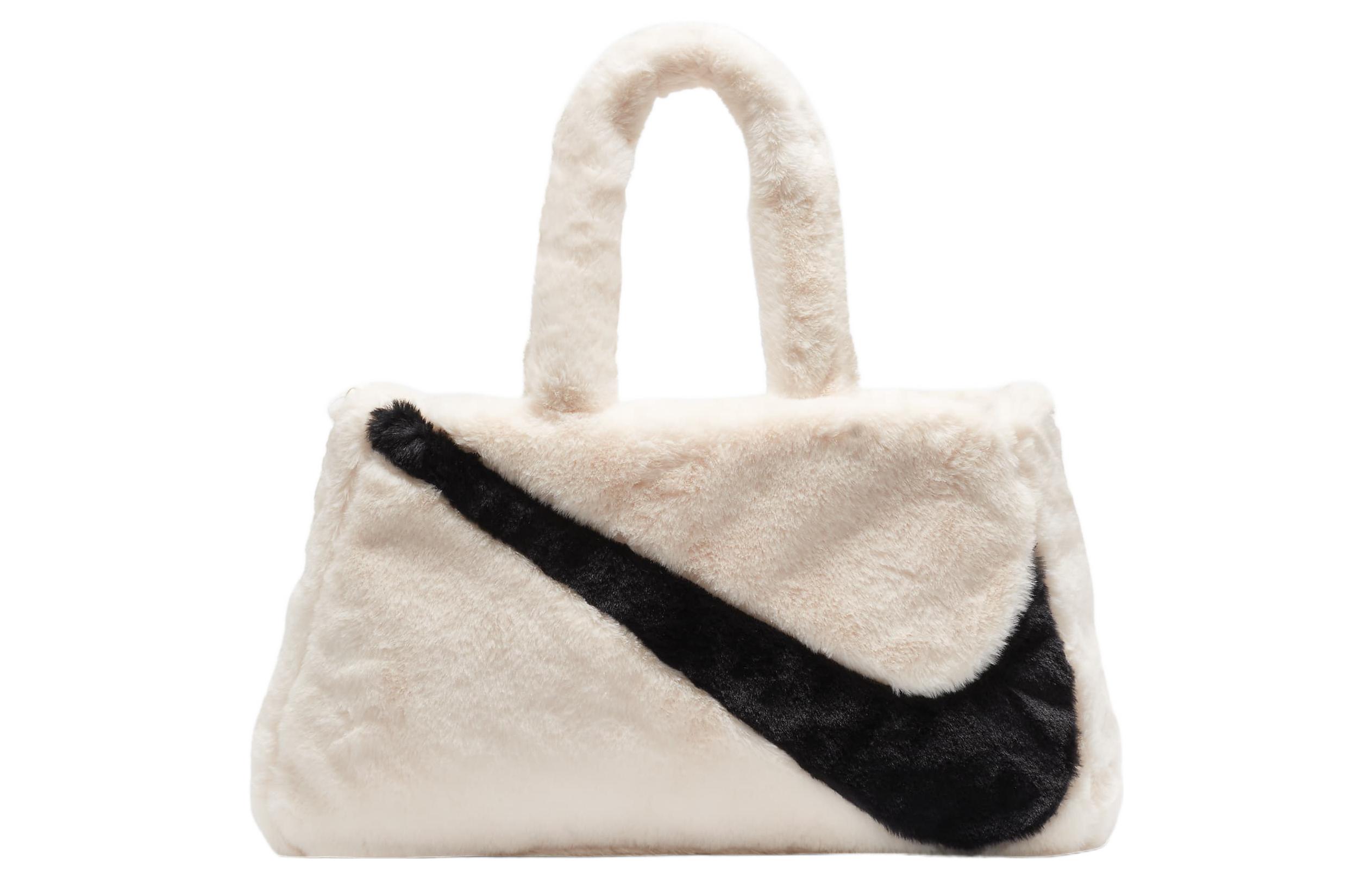 Nike Sportswear Faux Fur 10L Tote Bag Guava Ice FB3050-838