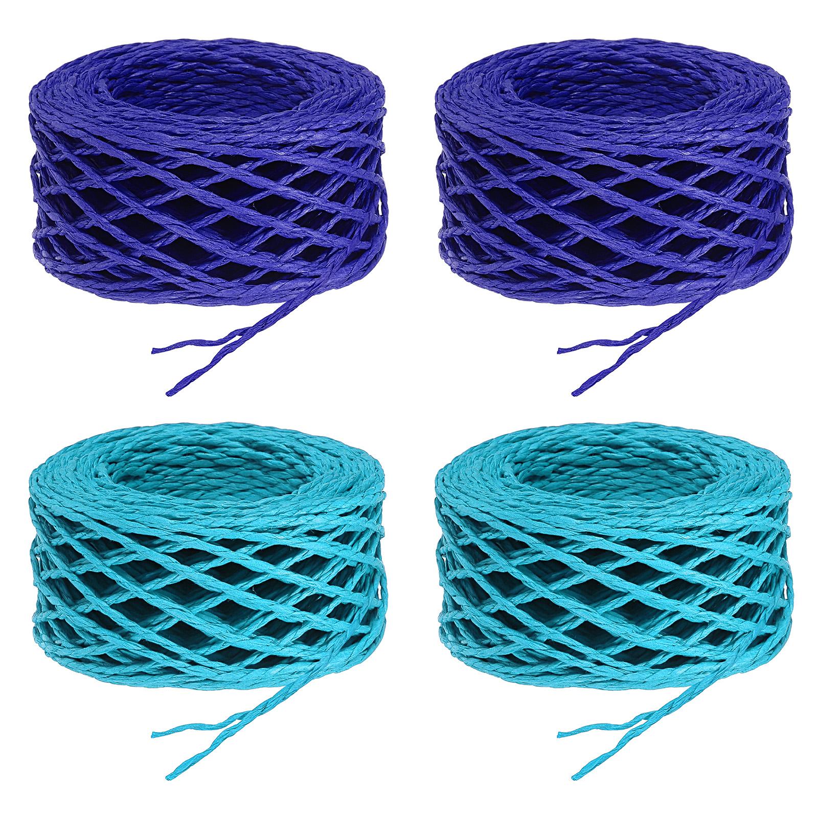 

Raffia Ribbon 4 Rolls Raffia Yarn Paper Rope Twine String for Crochet Bags Craft Festival Gifts Bouquets Wrapping, 394 Feet 32.8 Yard