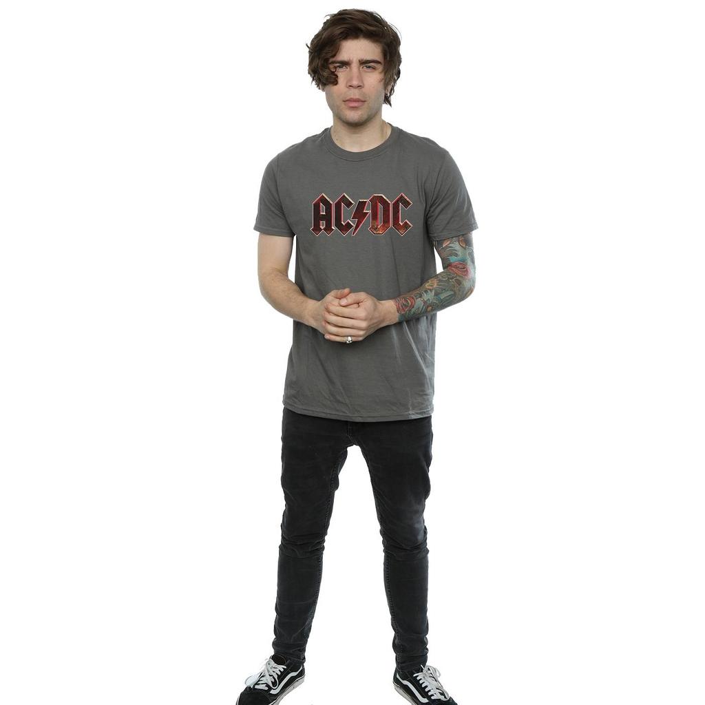 AC/DC Mens Raw Distressed Logo T-Shirt
