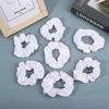 Girls Elastic Hair Ties White Scrunchies for Tie-dye Hair Ropes DIY Hair Scrunchies Soft Rubber Bands Hair Suppliess