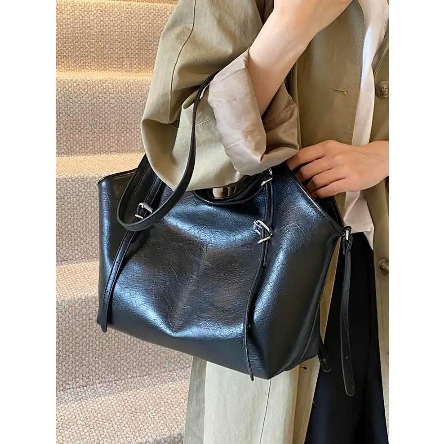Bolsos de mano informales de piel sintética texturizada, estilo vintage, para otoño e invierno, con gran capacidad, ideales para el día a día, viajes y ocasiones especiales.