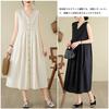 Long with Cool Summer Loose Everyday Autumn [MSFQSNB] Women's Dress, V-Neck, Sleeveless, Pockets, Retro, Dress, Figure-Flattering, Fit, Slimming,