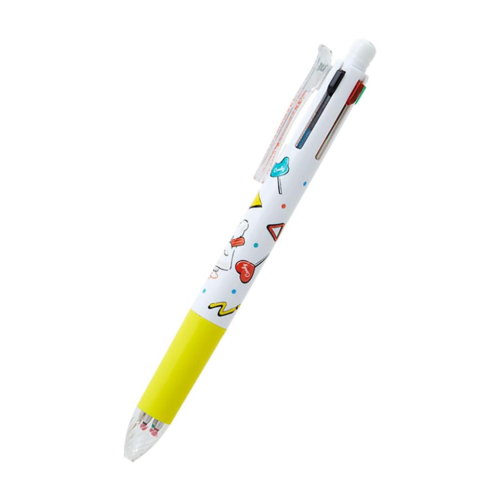 Sanrio Ballpoint Pen Mechanical Sarasa Hanamaru Obake Ink 283347 4-Color & Pencil, Multi, (Ghost) Colors Black, Blue, Red, Green, 0.5mm,