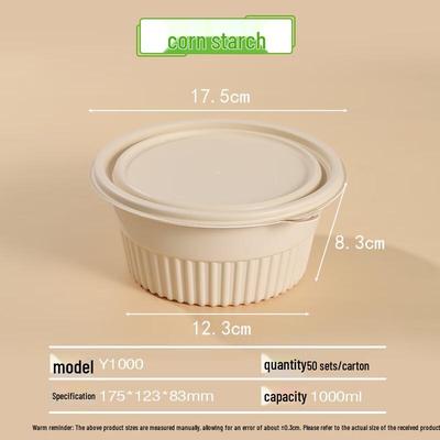 Contenants alimentaires ronds biodégradables jetables en paille de blé
