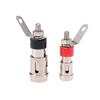 2Pcs  Nickel Plated 2Mm/4Mm L Banana Audio Plug Jack Socket Connector Amplifier Terminal Spring Loaded Binding Post