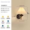 Nordic Retro Chinese-Style Wall Lamp: Solid Wood & Cream Bedside Light for Bedroom, Living Room & Aisle Decorations