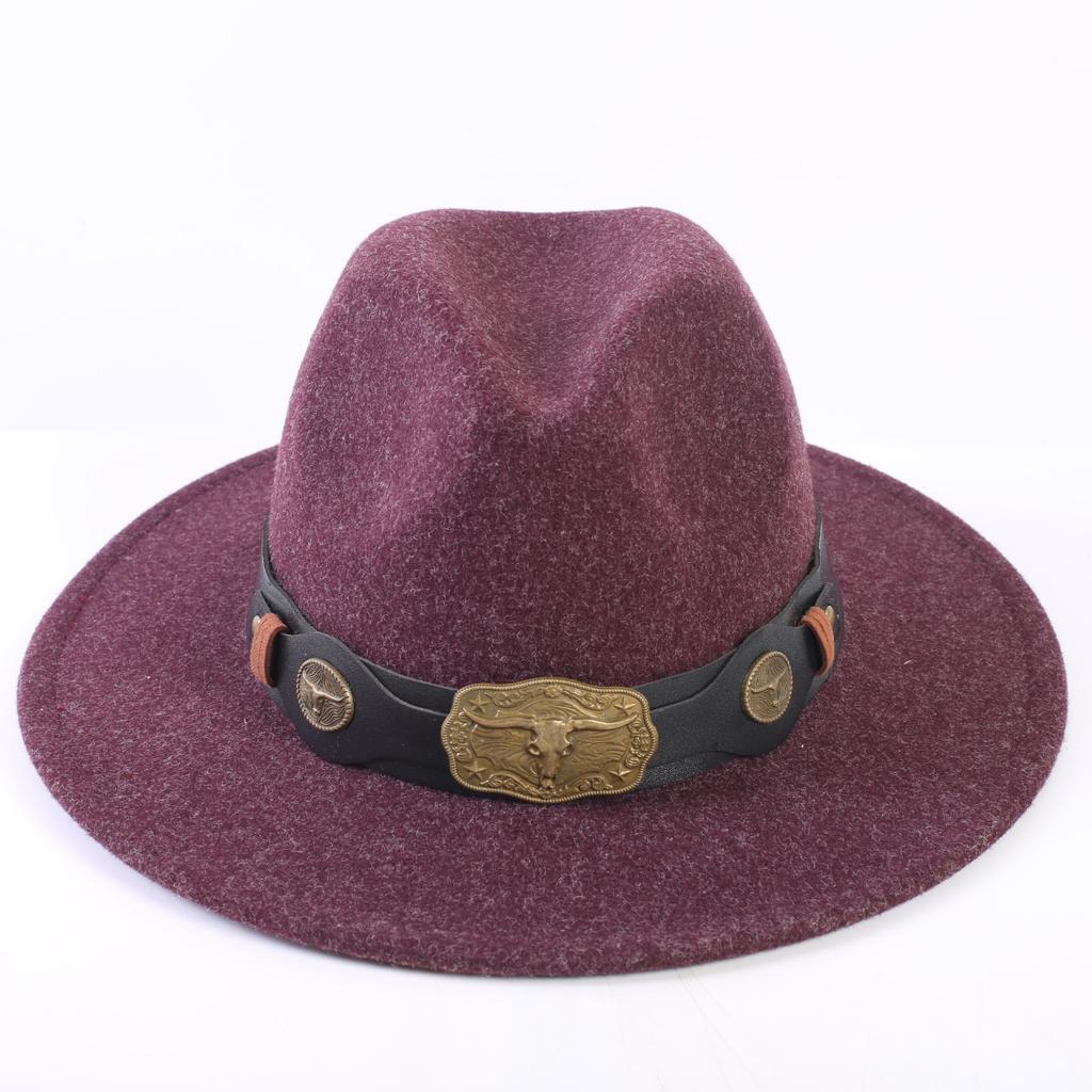 Popular European and American High-end Wool Top Hat, Men's and Women's Fashion Versatile Elegant Top Hat Jazz Hat