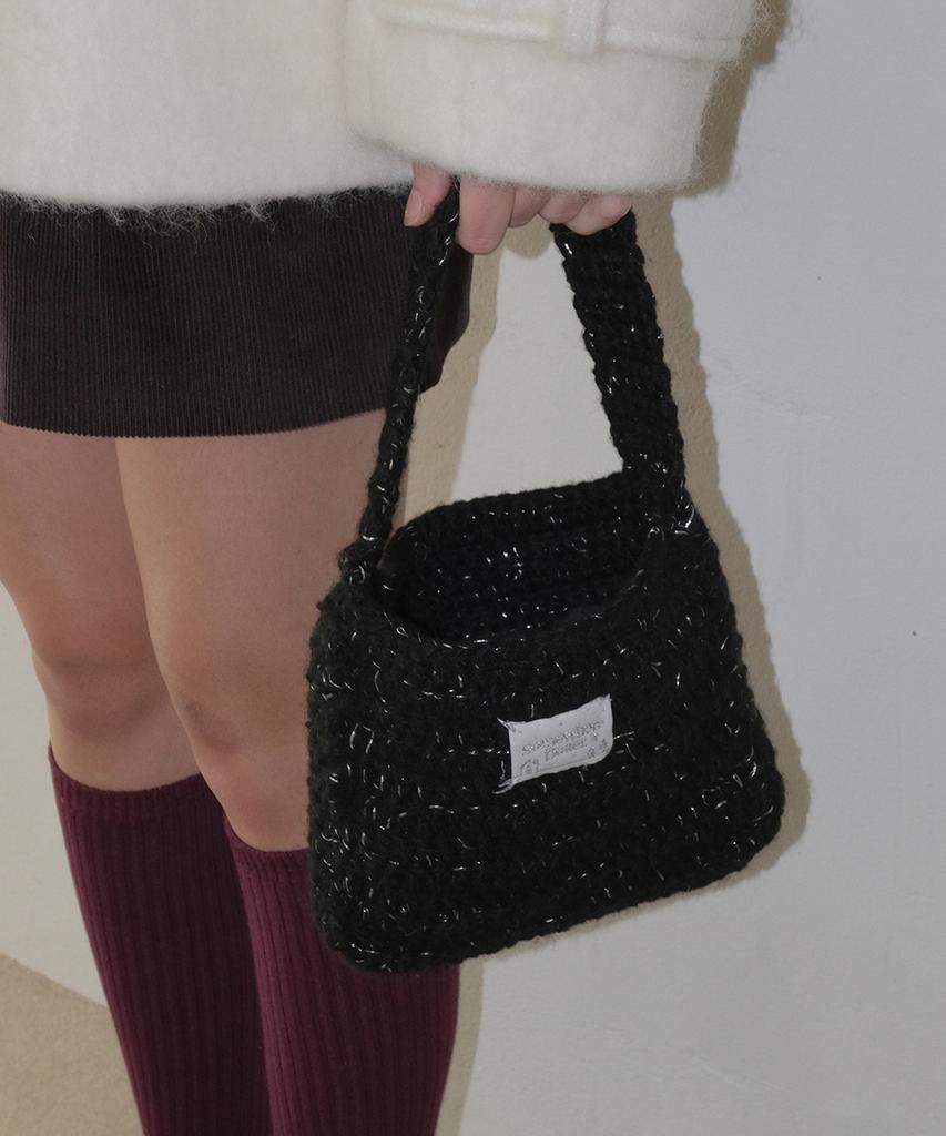 Somewherebutter Elly Handmade Knit Bag - Black