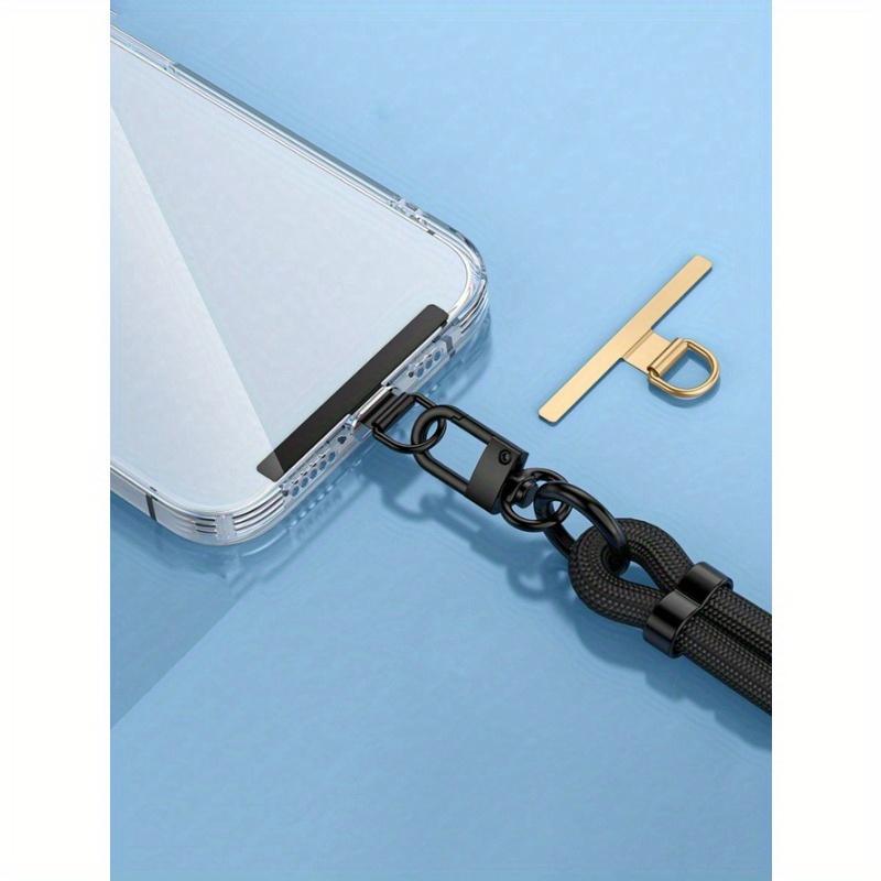 1pcs Universal Mobile Phone Lanyard Patch Metal Safety Ultra-Thin Strap Accessories Stainless Steel Clip Prevent Loss Phone Lanyard Patch Clip