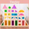 Acrylic Translucent Colorful Building Blocks Baby Shape Recognize Early Educate