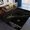 Nürburgring Track Map Rug – Fade-Resistant Polyester Rectangle Mat for Bedroom or Living Room Indoor Decor