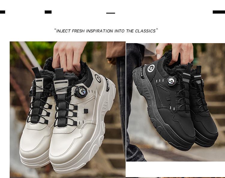 Pánské zimní kotníkové boty Martin s fleecovou podšívkou: Retro, Hřejivé, Trendy, Všestranné pracovní tenisky