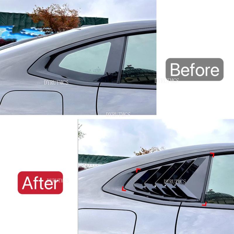 Car Styling Rear Window Louvers For BMW G24 G26 430i 430d M440i M440d i4 Gran Coupe 2021-2025 Rear Triangle Window Shade Spoiler