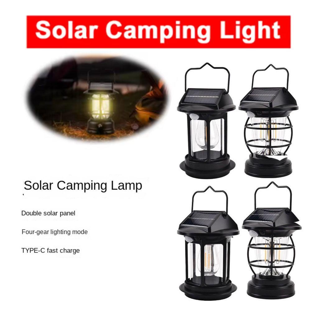 Waterproof Solar Powered Tent Lamp High Brightness Camping Light  Household Outdoor