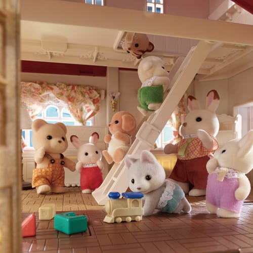 Sylvanian Families House [Big House with a Red Roof -The Attic Is a Secret Room-] Her51 ST Mark Certification Toy Dollhouse for Ages 3 and Up Sylvania