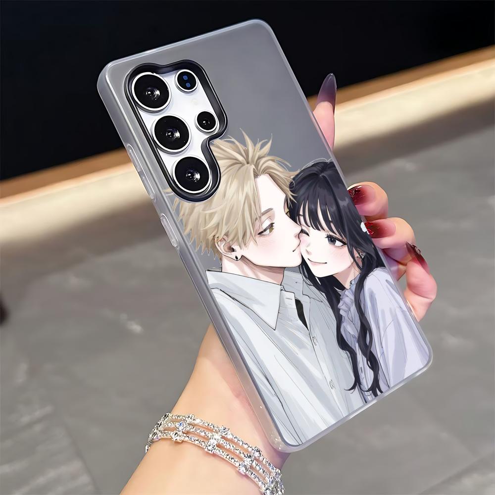 Kaoru hana wa rin saku Kaouruko Waguri Handyhülle für Samsung S26 S25 S24 S23 S22 S21 FE Plus Ultra Schwarz 2-in-1 Jelly Silikon