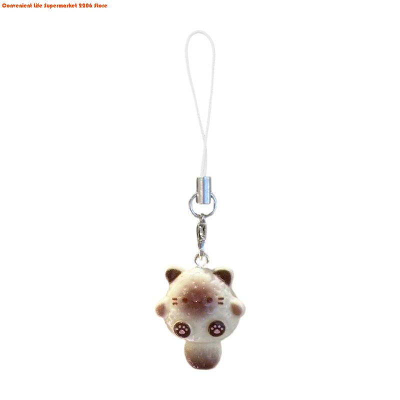 

E06E Adorable Design Mobile Strap Gift Elegant Cartoon Phone Charm Unique Phone Accessory Perfect For Any Occasion белый