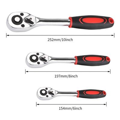 1/4" 3/8" 1/2"inch Ratchet Wrench 24 Teeth Extending Telescopic Ratchet Socket Wrench Tool Plate Ratchet Handle Wrench Tools