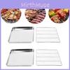 Stainless Steel 4pcs Baking Tray Rack Bbq Roaster Oven Cooling Rack Sheet Square