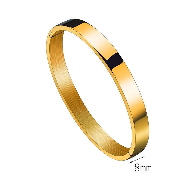 100% Stainless Steel Bangle Men Women 4mm 6mm 8mm Bracelet 3 Colors Leisure Versatile Accessories Valentine Day Gift For Lovers