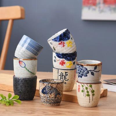 Japanese Style Hefeng Hand-painted Ceramic Tea Cup Wine Cup Small Size Drinking Cups Hotel Heat-resistant Thickened Home Tea