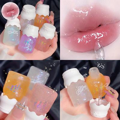 Butterfly Shaped Milk Can Lip Balm Moisturizes And Moisturizes The Mirror Surface, With A Shimmering And Pouty Lips