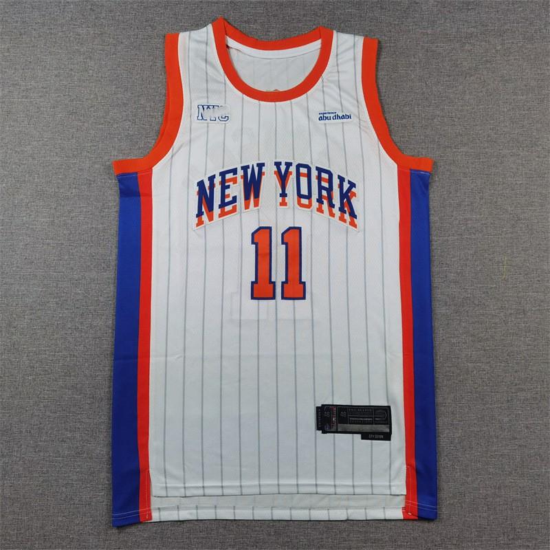 Mens NBA New York Knicks 11 Embroidered Basketball Jersey Sportswear Unisex Team Fan Apparel