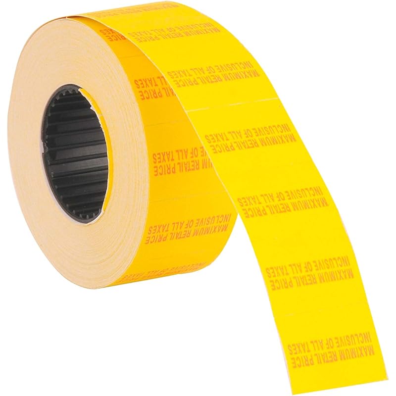

Bambalio 2316 2 Line Yellow Colour with MRP Print Label Rolls 10 Rolls x 600 Labels (Box Pack) Compatible with 2316 Labe 2316 жёлтый