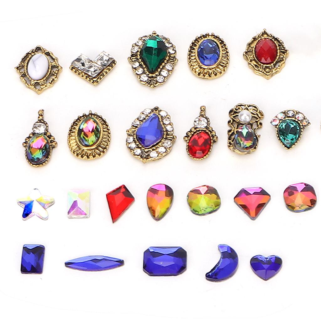 Buy 24 Grids Nail Art Rhinestones DIY Nail Art Decoration Nail Art