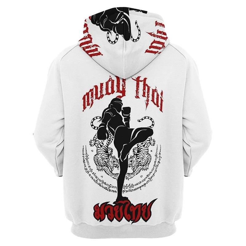 

New Pop 3D Muay Thai Boxer Printing Hoodies For Men y2k Fashion Sports Pullovers Fitness Gym Boxing Sweatshirts Harajuku Hoodie