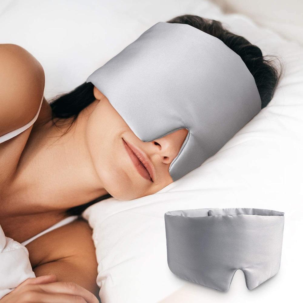 Soft Sleeping Mask Eyepatch Adjustable Headband Eyeshade Patch  for Travel & Nap