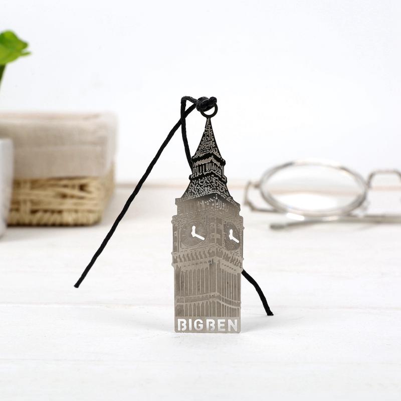 Marcador de metal retrô, 4 peças, mundialmente famoso, marca de livro de assinatura de moda