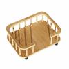 Wooden Pet Bed with Raised Fence, Breathable, Elevated Sofa Made of