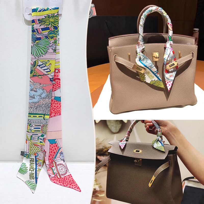 2024 Trendy Silk-Style Scarf Handle Wrap for Bags