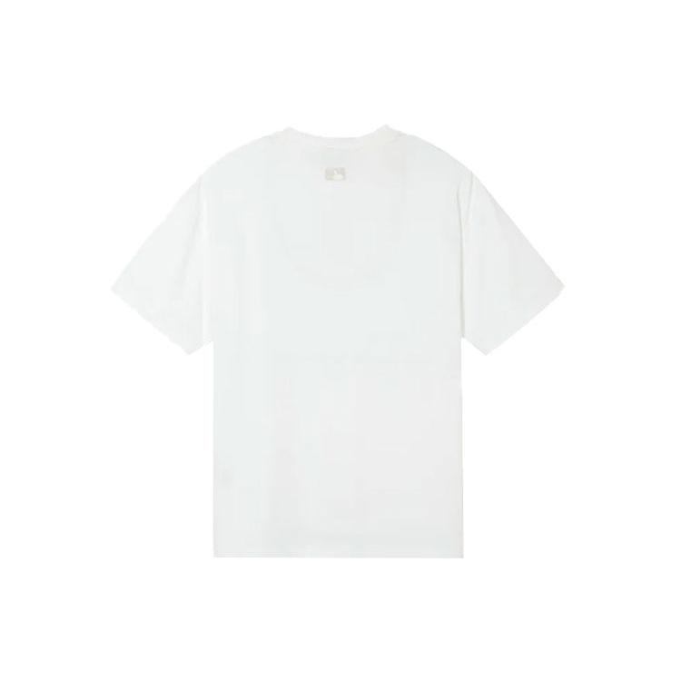 New MLB Drop Shoulder Sleeve T Shirt Women's Ivory White 3FTSB0543-43IVS