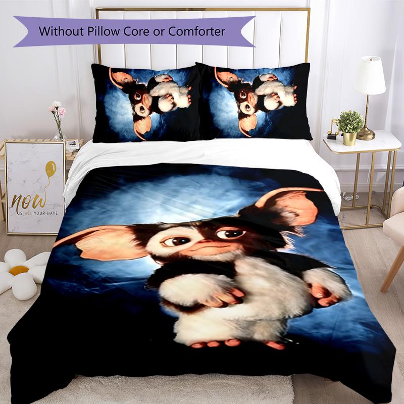 Gremlins 3pcs Bedding Set Duvet Cover Closure Includes 1 Duvet Cover & 2 Pillowcases for All Seasons Bedroom Home Dorm Decor