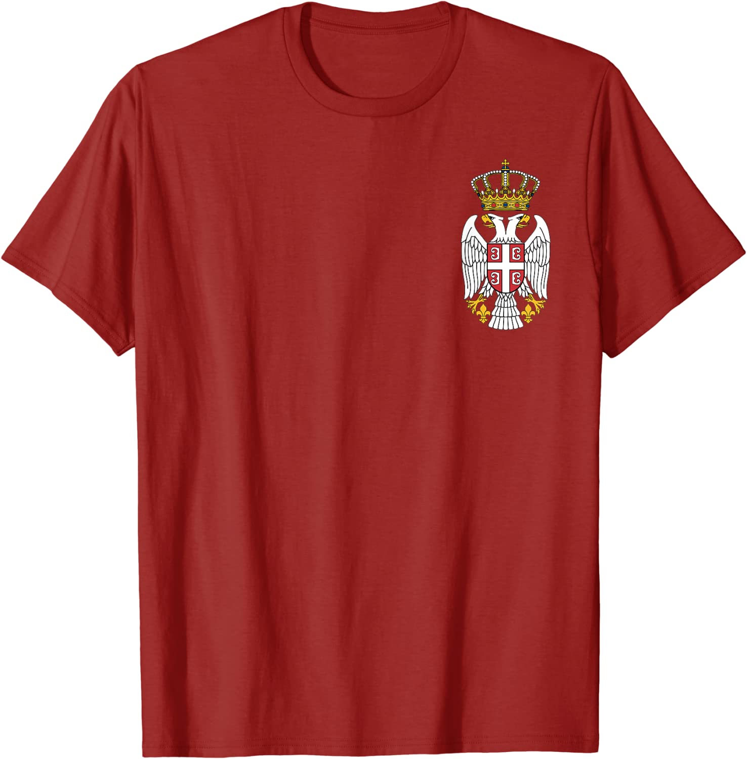 Serbian Eagle Coat of Arms Unisex TShirt Emblem of Serbia Doubleheaded Eagle TShirt Short Sleeve Casual Cotton ONeck Shirt S