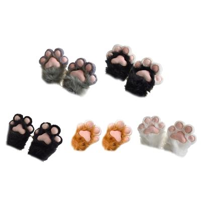 Cosplay Animal Paws Plush Gloves Lovely Cats Paws Gloves Halloween Party Handwear