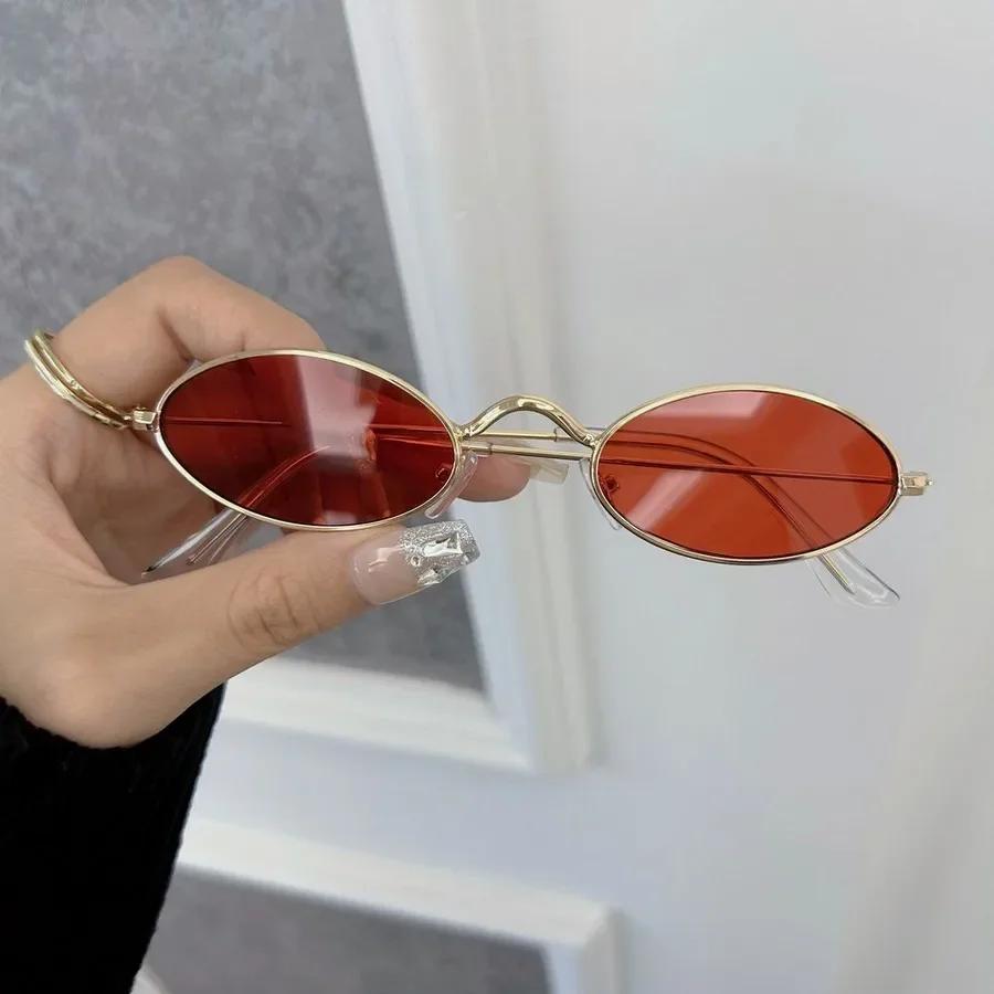 Designer Oval Sunglasses Women Men Vintage Brand Round Sun Glasses Female Male Small Frame Mirror Retro