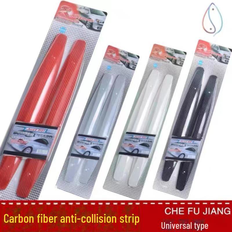Front and Rear Bumper Carbon Fiber Anti-Scratch Protection Strips