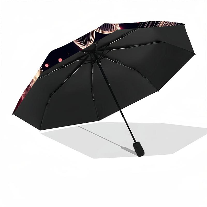 1pc Heart Bloom Automatic Folding Umbrella - Compact 8-Rib Design, Durable Plastic & Iron, Lightweight for Outdoor Daily Use240