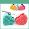 Stylish And Functional Silicone Heart Shape Make Up Brush Cleaner For Indoors