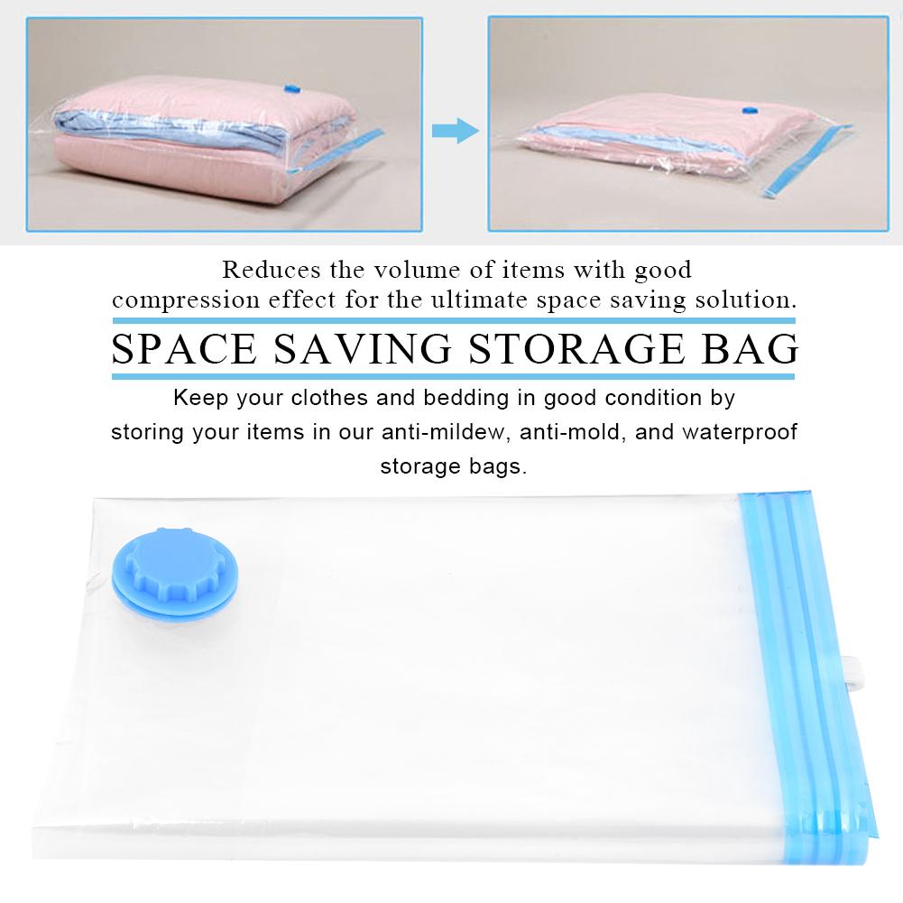 6Pcs Vacuum Compressed Space Saving Storage Bags Clothes Pillow Travel Organizer 6080cm 1280₽