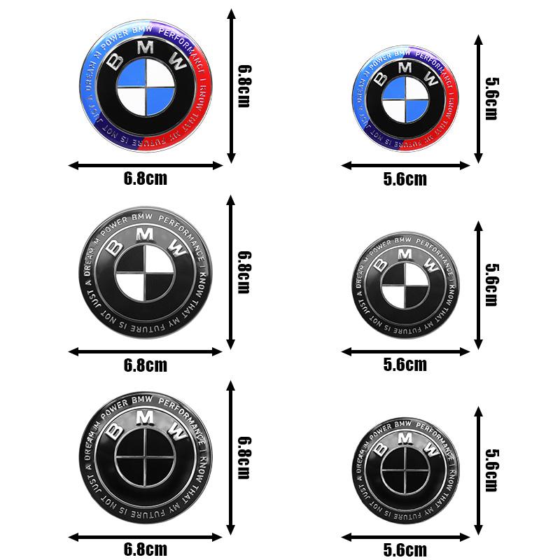 4pcs 56mm 68mm For BMW F34 F10 F20 F48 F39 F30 F22 F32 E46 E90 E60 E39 E87 E90 E30 Badge Hub Caps Car Wheel Center Covers Emblem
