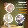 Portable Rechargeable Desktop Clip Fan for Office or Dorm 