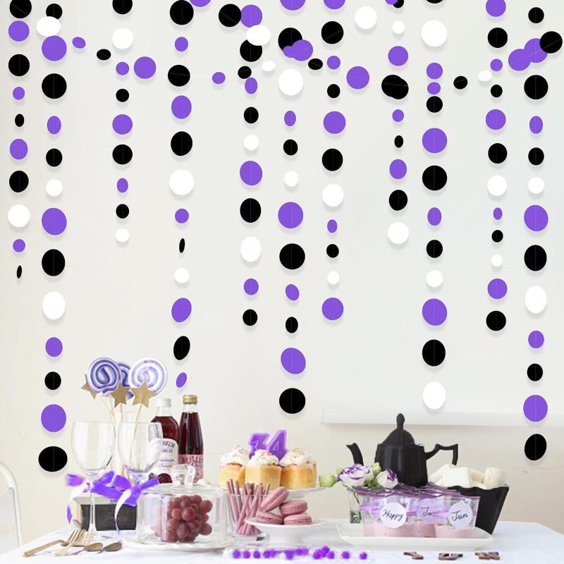 New Paper Circle Garland Banner Round Dots Colorful Colorful Dot Garland Hanging Party Garland Wedding Decorations