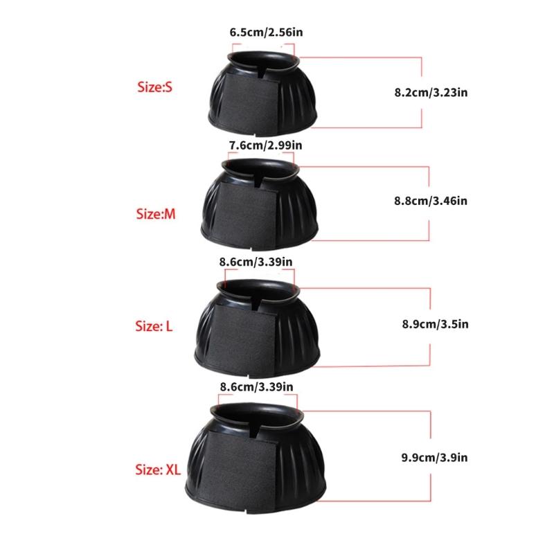 Horse Protective Bells Boot Rubber Horse Wrist Guard Soft Equine Boot Protective Gear Accessories Easy to Use