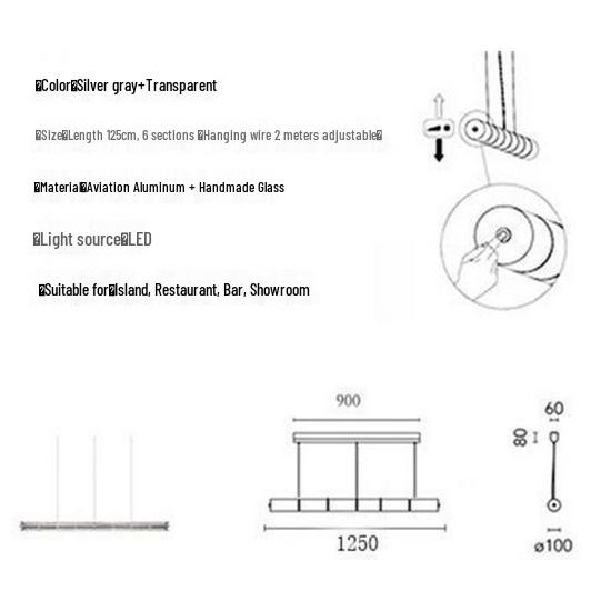 Nordic-Italian Minimalist Glass Pendant Lamp for Dining, Study, and Bars